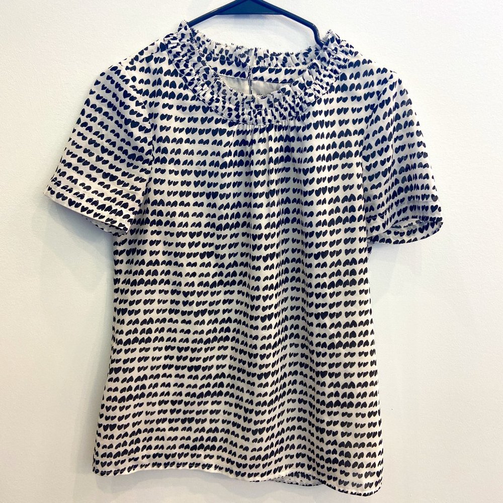 JCrew Size 0 Heart Blouse